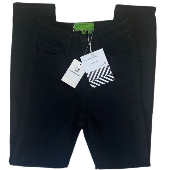 NWT FP X Sandrine Rose High Rise Skinny Mom Jeans - Black (24) - Picture 2 of 12